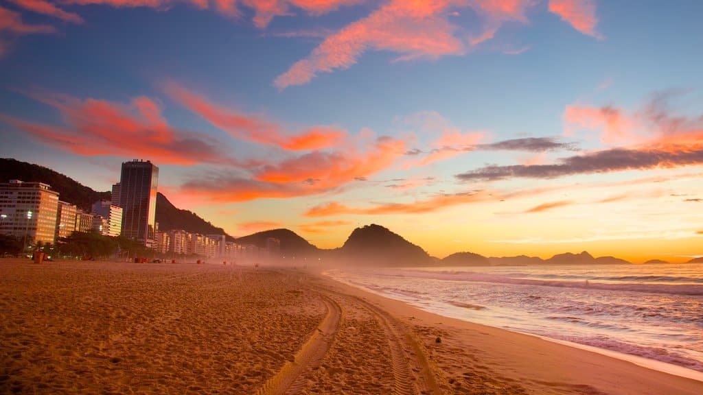 Praia de Copacabana no Rio de janeiro